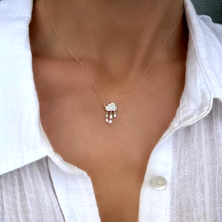 Pavé Diamond Rain Cloud Necklace    by Logan Hollowell Jewelry