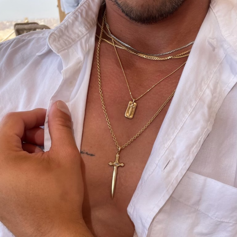 Valiant Protection Sword Marquise Diamond Center | Ready to Ship by Logan Hollowell Jewelry