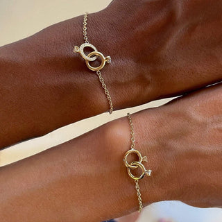 Wifey Interlocking Rings Bracelet | Ready to Ship    by Logan Hollowell Jewelry