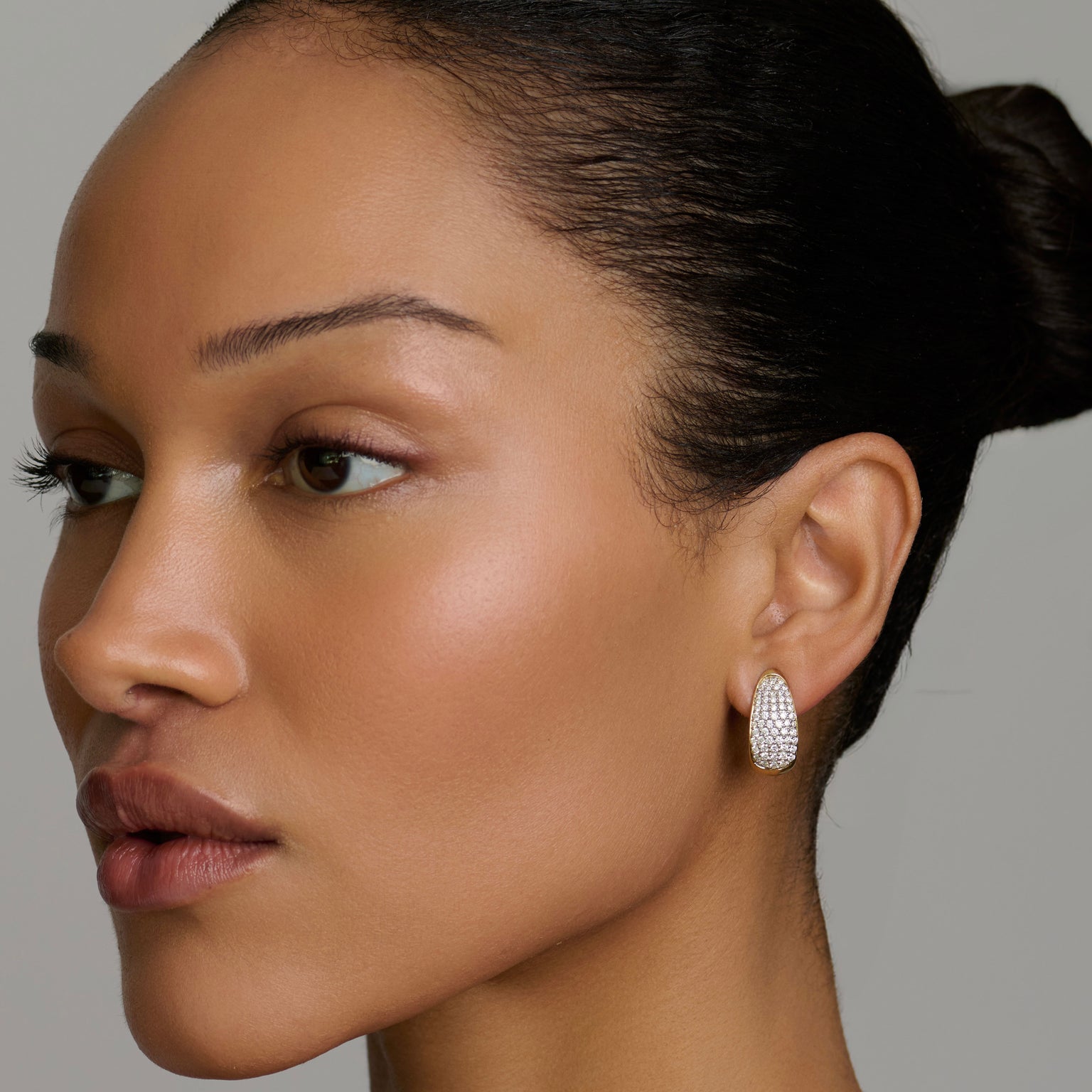 Large Pavé Diamond Tusk Earrings by Logan Hollowell Jewelry