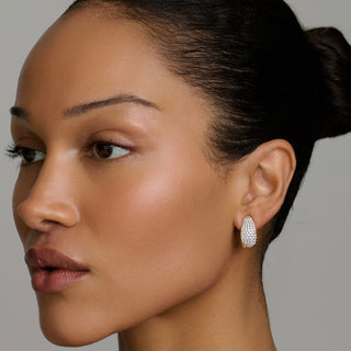 Large Pavé Diamond Tusk Earrings by Logan Hollowell Jewelry