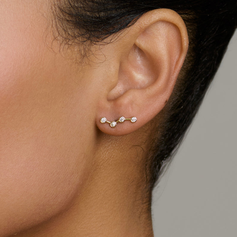 Ursa Major Diamond Split Studs by Logan Hollowell Jewelry