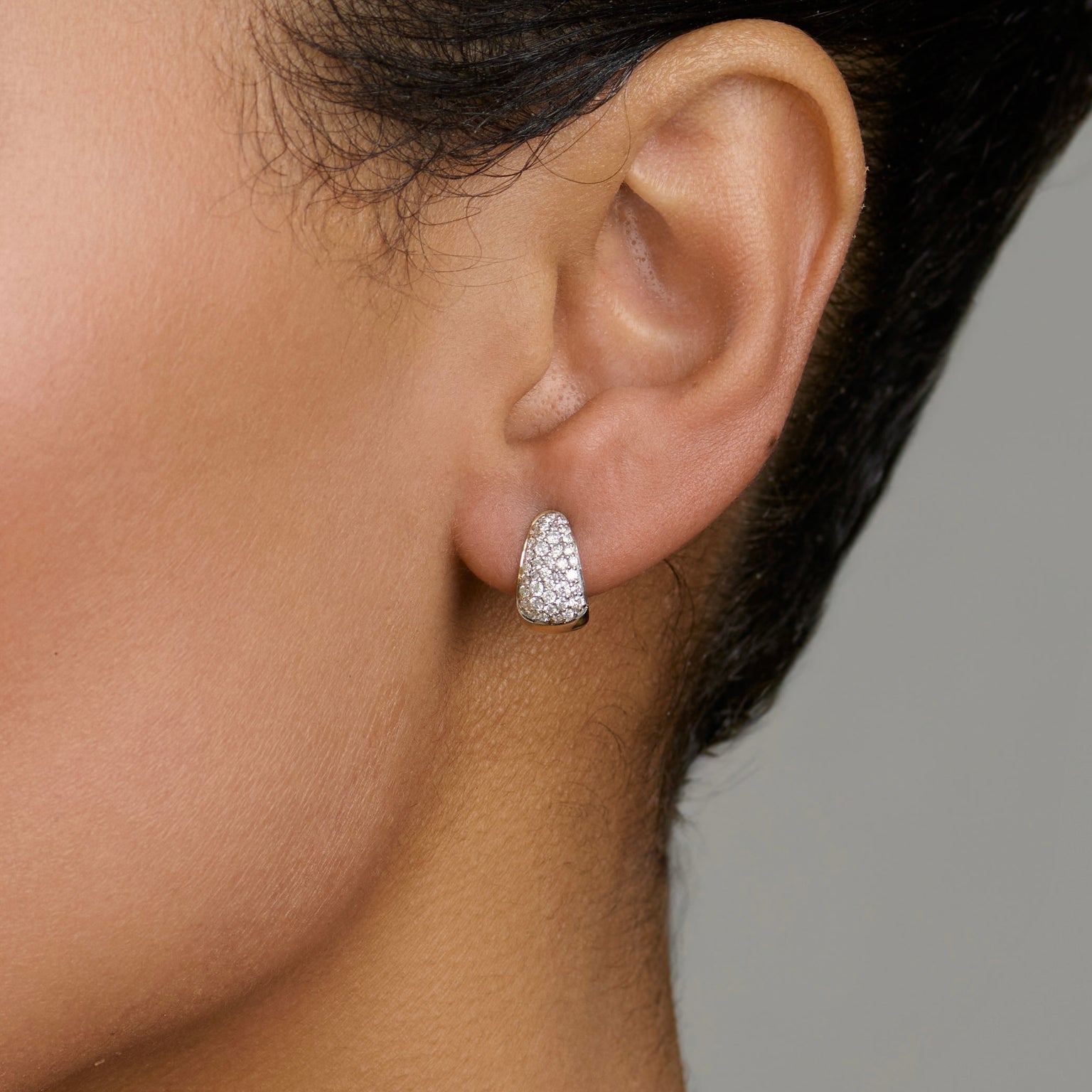 Petite Pavé Diamond Tusk Earrings by Logan Hollowell Jewelry