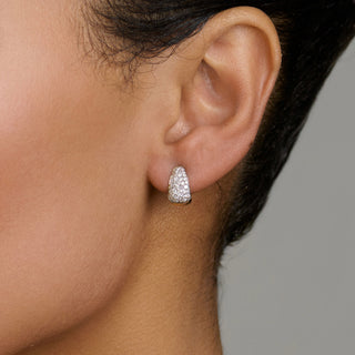 Petite Pavé Diamond Tusk Earrings by Logan Hollowell Jewelry