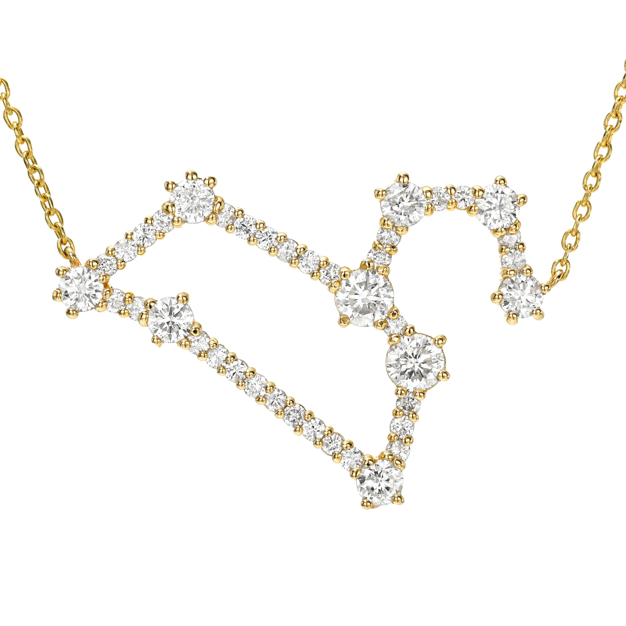 Diamond Pavé Constellation Necklace by Logan Hollowell Jewelry