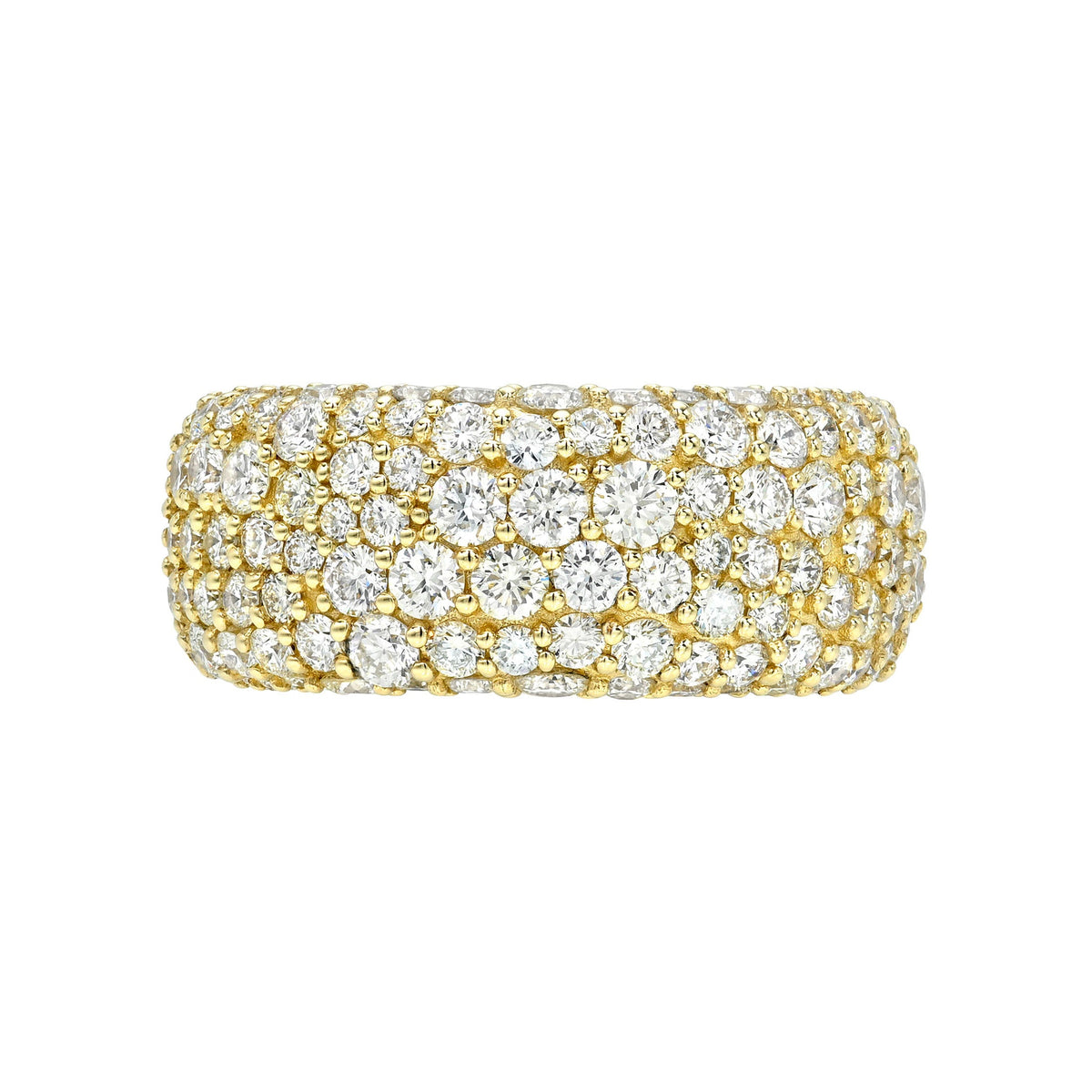 The Pavé Diamond Aura Sleeve 2.0 Lab-Created Yellow Gold 4 by Logan Hollowell Jewelry