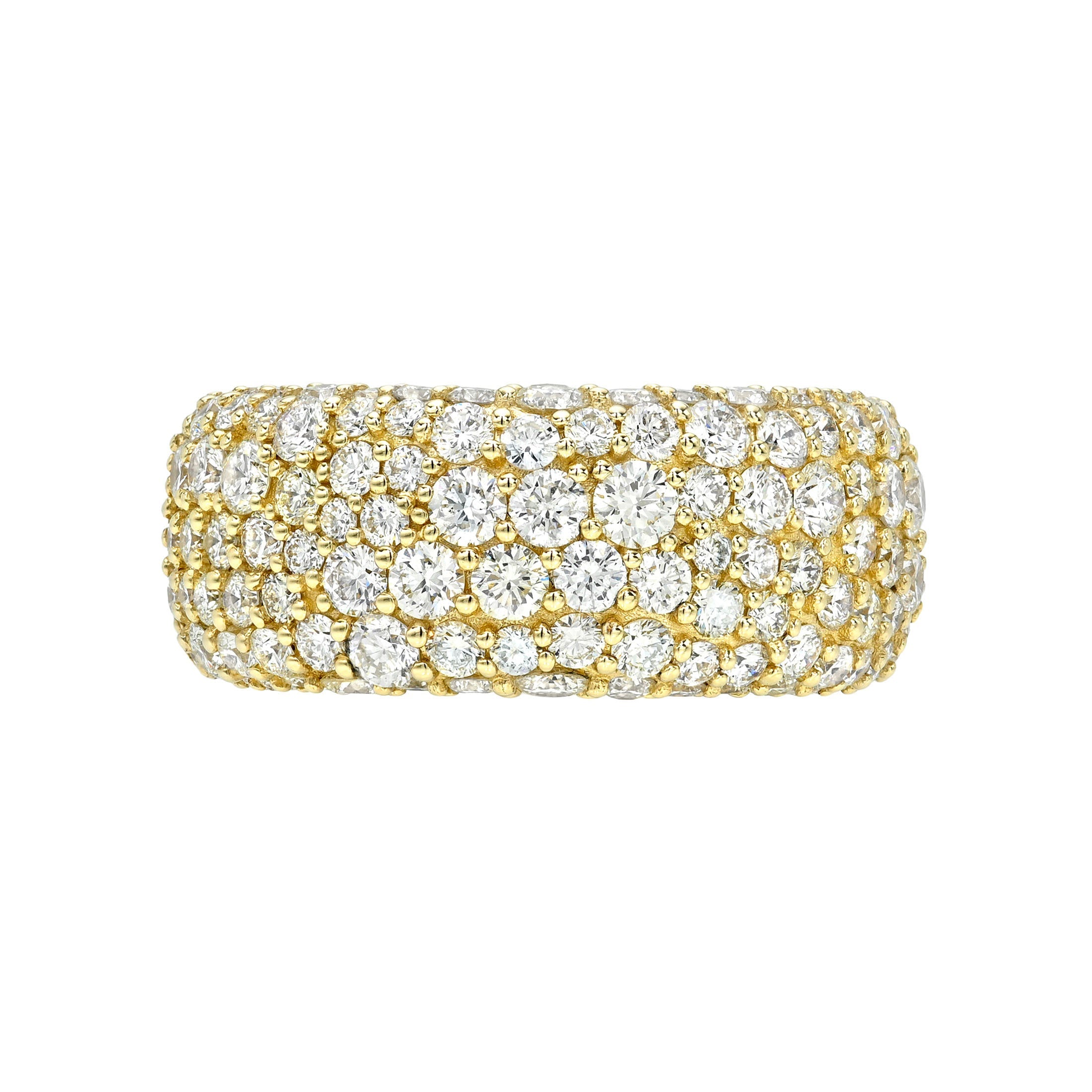 The Pavé Diamond Aura Sleeve (Showroom Sample) Lab-Created Yellow Gold 4 by Logan Hollowell Jewelry