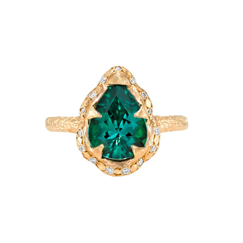 Baby Queen Lagoon Sprinkle Diamond Ring Rose Gold 3 by Logan Hollowell Jewelry