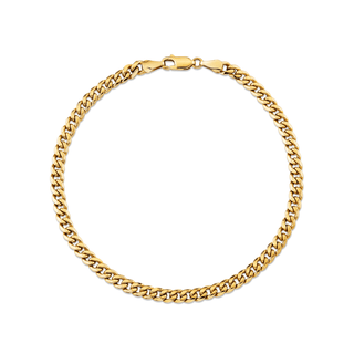 Cuban Chain Anklet Yellow Gold   by Logan Hollowell Jewelry