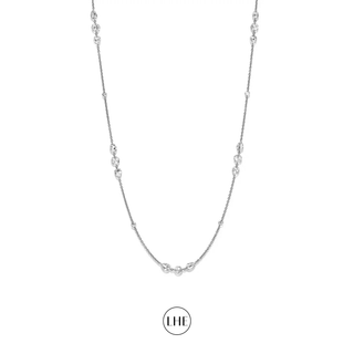 18k Iris Belly Chain White Gold 24-28" by Logan Hollowell Jewelry