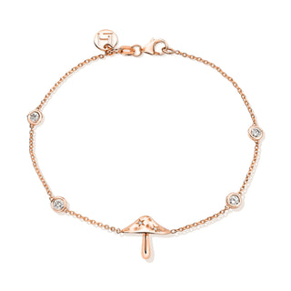 LH x Alice Baby Mushroom Orbit Bracelet Rose Gold 6.5"  by Logan Hollowell Jewelry