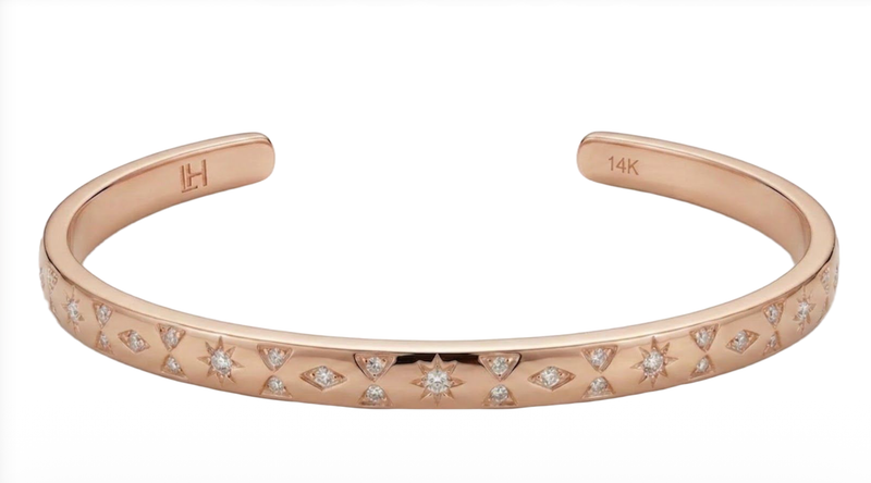 Petite Star Set Pavé Diamond Cuff