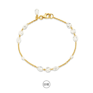 Eau de Rose Cut Iris Bracelet | Ready to Ship Yellow Gold by Logan Hollowell Jewelry