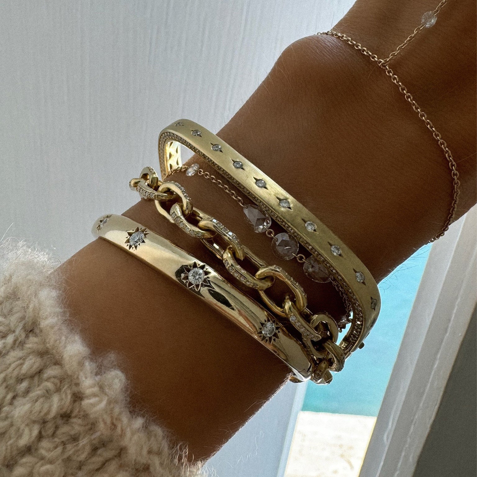 12 Wishes Diamond Bracelet by Logan Hollowell Jewelry