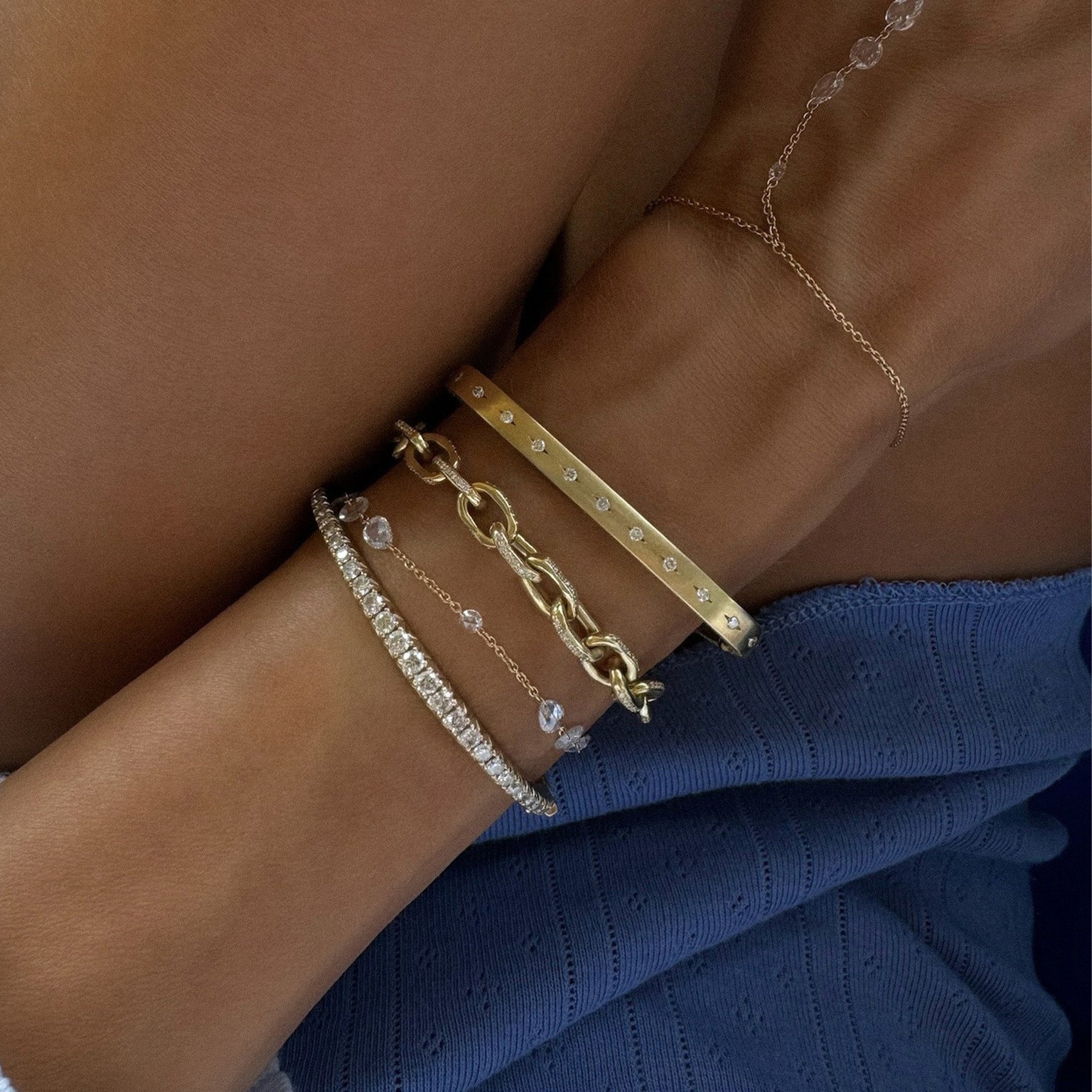 12 Wishes Diamond Bracelet by Logan Hollowell Jewelry