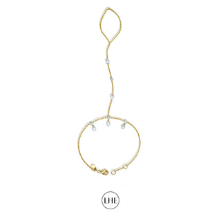 Gaia Hand Chain Yellow Gold   by Logan Hollowell Jewelry