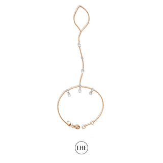 Gaia Hand Chain Rose Gold by Logan Hollowell Jewelry