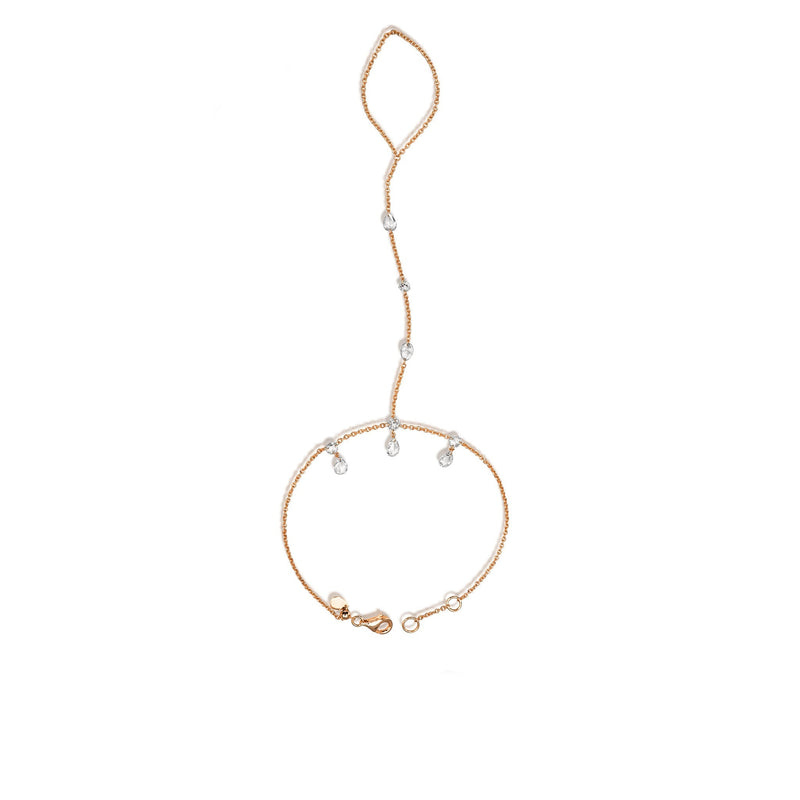 Gaia Hand Chain Rose Gold by Logan Hollowell Jewelry