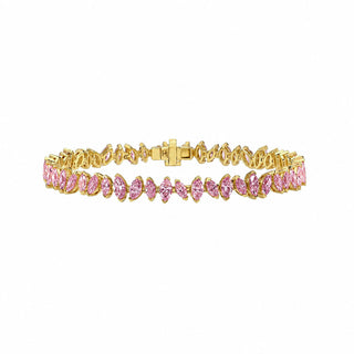 Dancing Marquise Pink Sapphire Bracelet