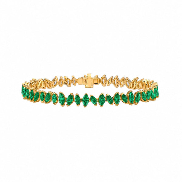 Dancing Marquise Emerald Bracelet