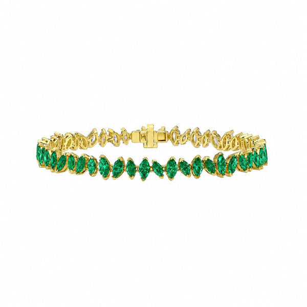 Dancing Marquise Emerald Bracelet