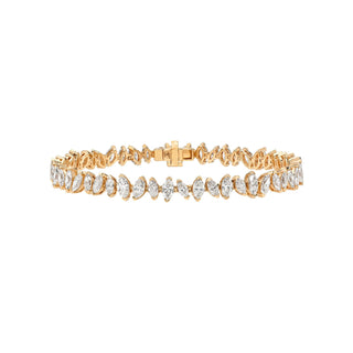 Dancing Marquise Diamond Bracelet Rose Gold 6.5" by Logan Hollowell Jewelry