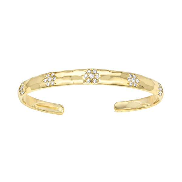 Sevenfold Cuff Bracelet Yellow Gold 6.5" by Logan Hollowell Jewelry