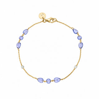 Eau de Rose Cut Blue Sapphire Bracelet