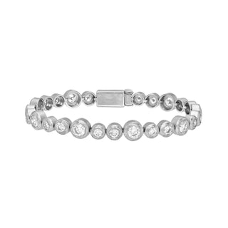 Diamond Bubble Bracelet White Gold 6.25" by Logan Hollowell Jewelry