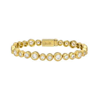 Diamond Bubble Bracelet Yellow Gold 6.25" by Logan Hollowell Jewelry