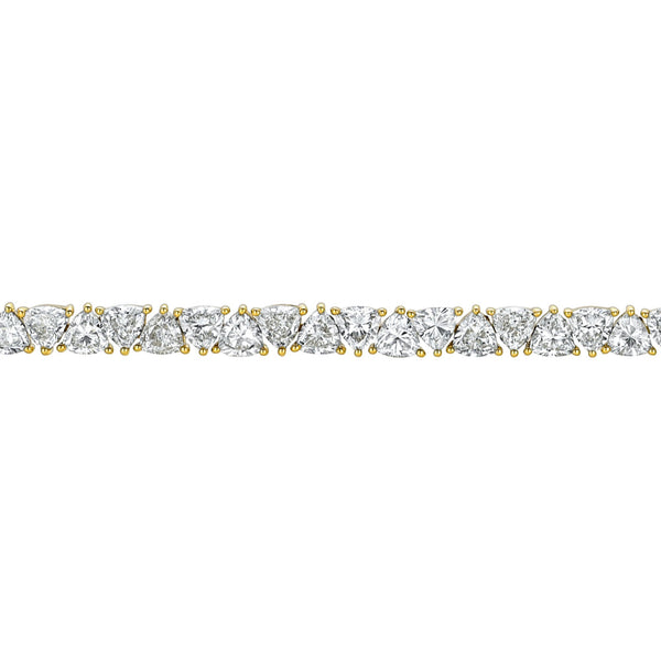 Trillion Diamond Tennis Bracelet by Logan Hollowell Jewelry