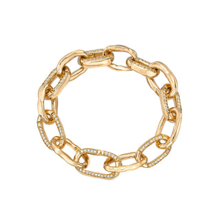 Atlantis Diamond Chain Bracelet Rose Gold by Logan Hollowell Jewelry