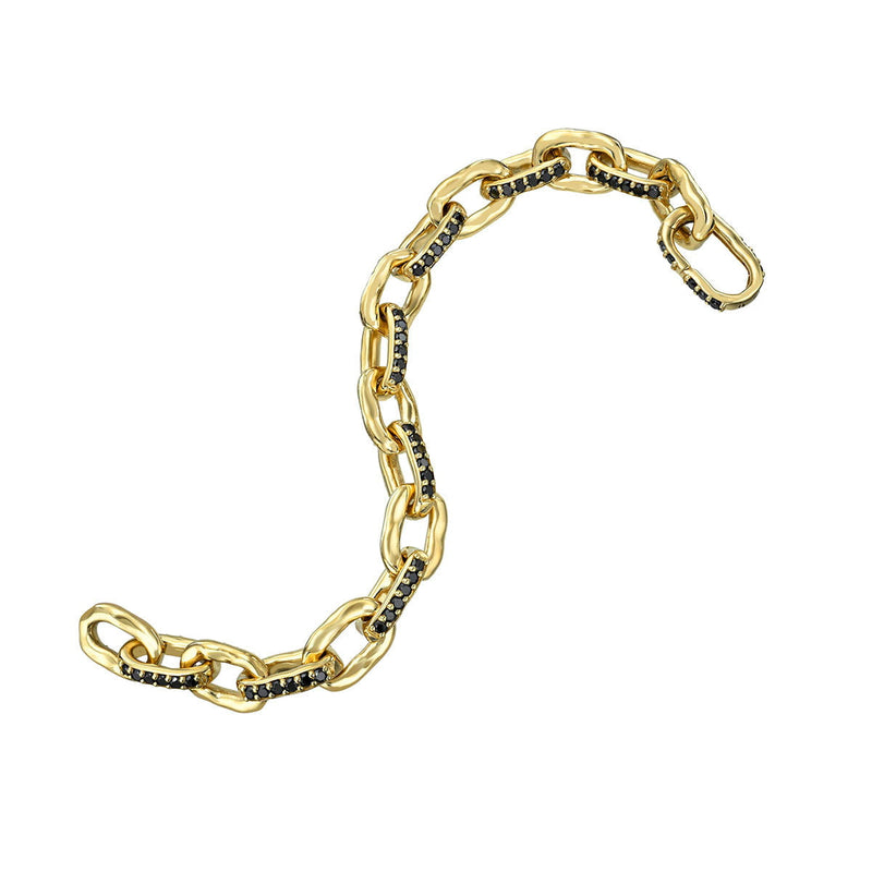 Poseidon Black Diamond Link Bracelet by Logan Hollowell Jewelry