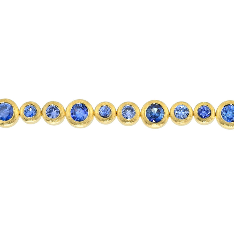 Blue Sapphire Bubble Bracelet by Logan Hollowell Jewelry