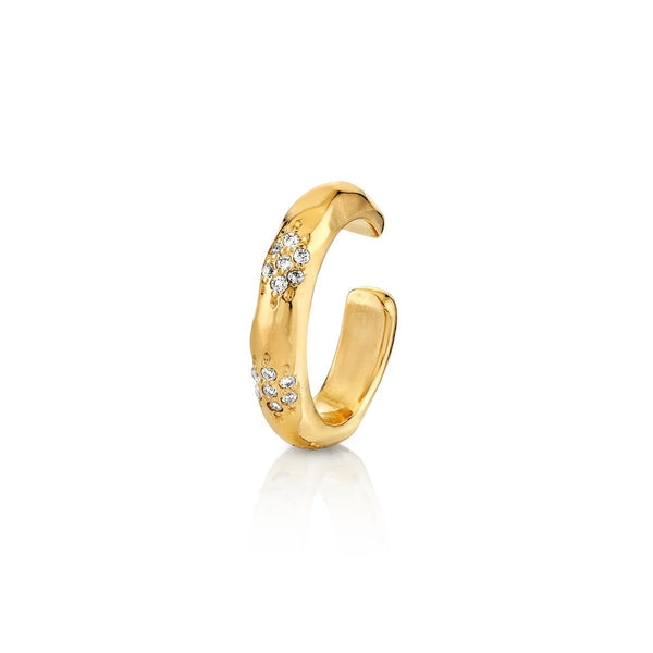 Sevenfold Diamond Ear Cuff Yellow Gold by Logan Hollowell Jewelry