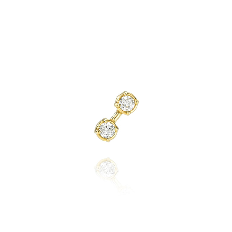 Two Diamond Stud | Ready to Ship Yellow Gold by Logan Hollowell Jewelry
