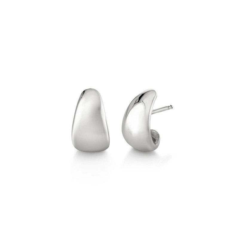 Petite Tusk Earrings White Gold by Logan Hollowell Jewelry
