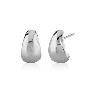 Baby Tusk Earrings White Gold   by Logan Hollowell Jewelry