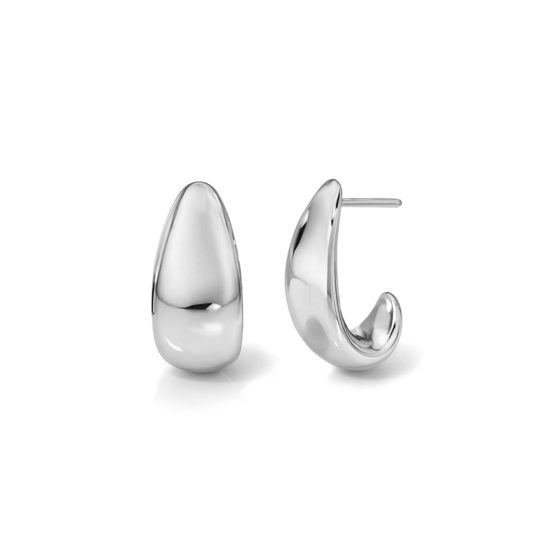 18K Medium Tusk Earrings by Logan Hollowell Jewelry