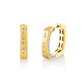 12 Wishes Diamond Hoops | Ready to Ship Yellow Gold by Logan Hollowell Jewelry