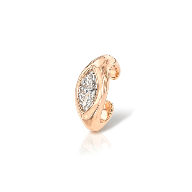 Diamond Marquise River Ear Cuff | Ready to Ship (LAB) by Logan Hollowell Jewelry