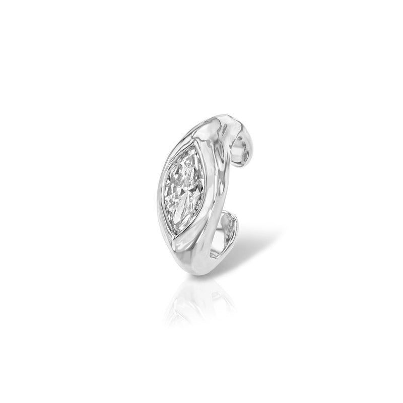 Diamond Marquise River Ear Cuff | Ready to Ship (LAB) by Logan Hollowell Jewelry