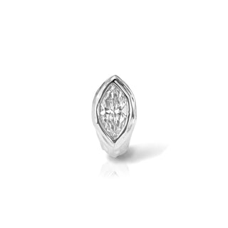 Diamond Marquise River Stud White Gold   by Logan Hollowell Jewelry