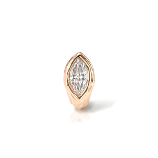 Diamond Marquise River Stud Rose Gold   by Logan Hollowell Jewelry