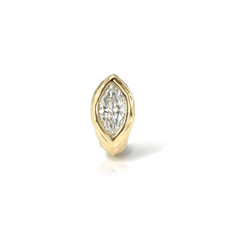 Diamond Marquise River Stud Yellow Gold   by Logan Hollowell Jewelry