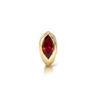 Ruby Marquise River Stuggies Yellow Gold Single by Logan Hollowell Jewelry