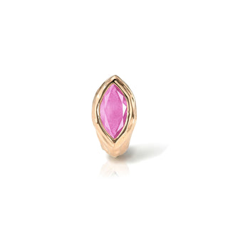 Pink Sapphire Marquise River Stuggies Rose Gold Single by Logan Hollowell Jewelry