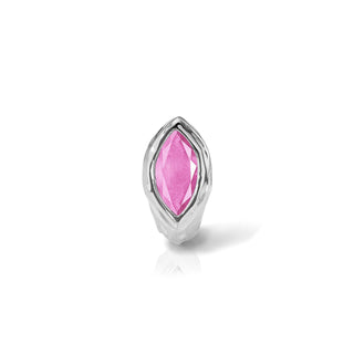 Pink Sapphire Marquise River Stuggies White Gold Single by Logan Hollowell Jewelry