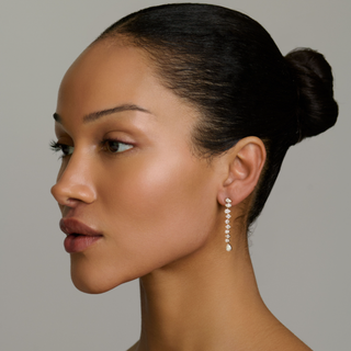 The Reverse Water Drop Tennis Earrings by Logan Hollowell Jewelry