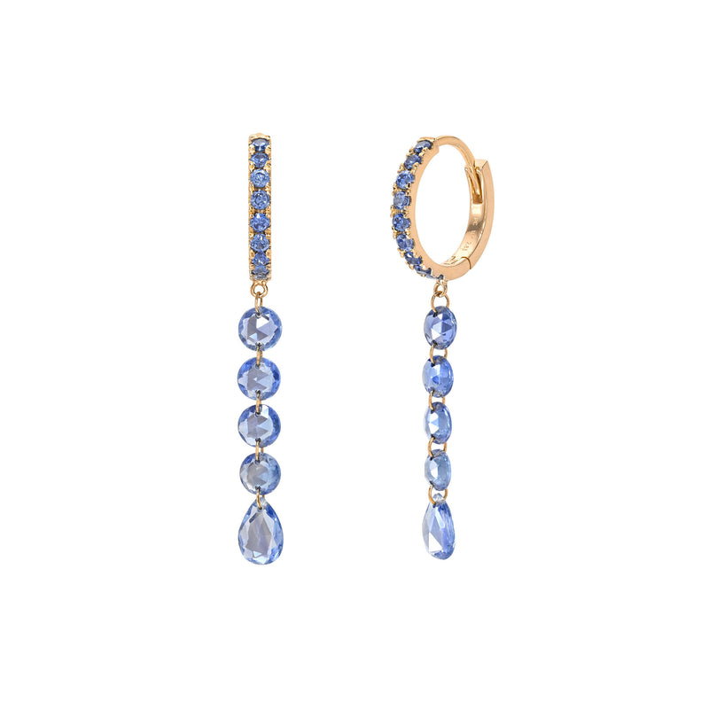 Eau de Rose Cut Drop Earrings